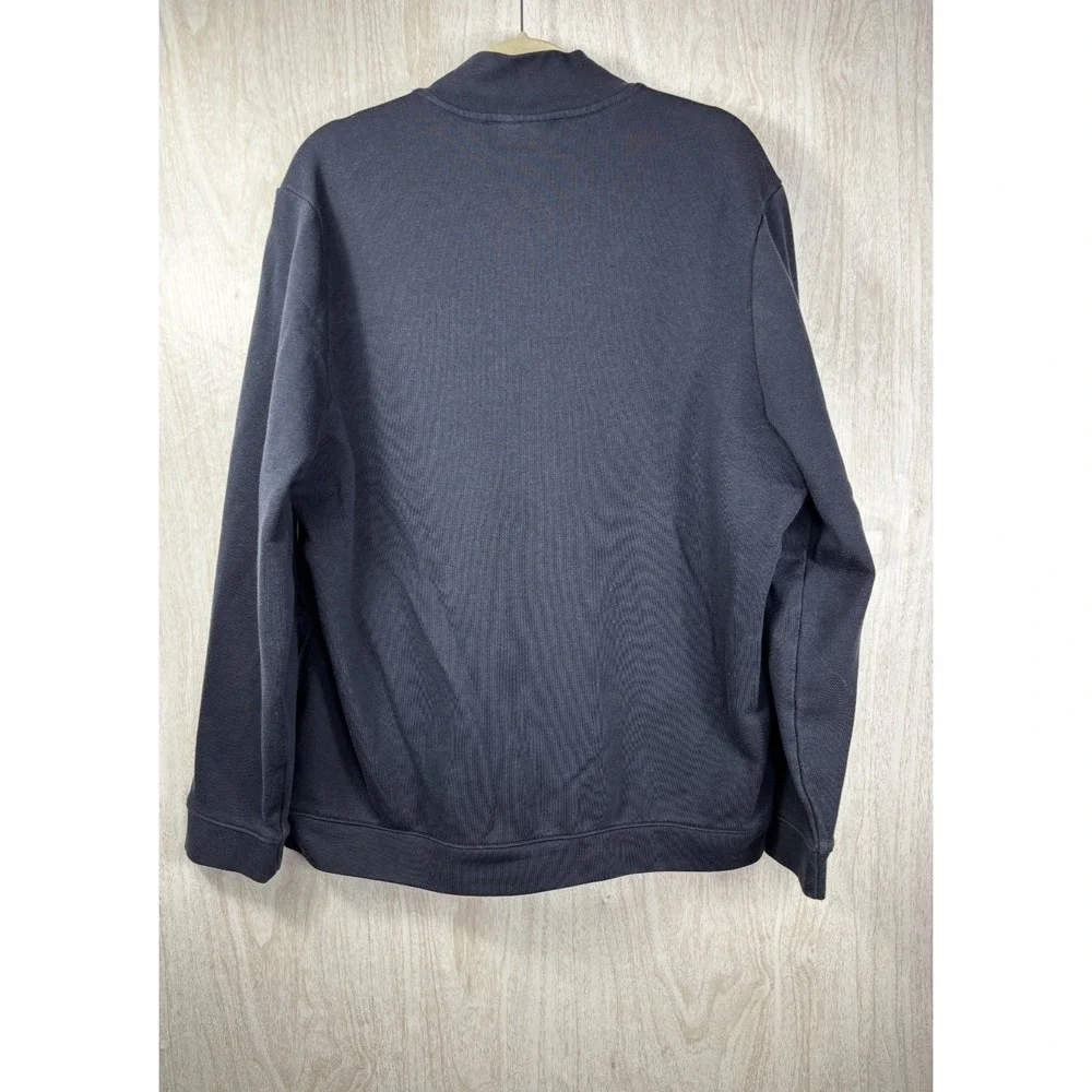 Perry‎ Ellis Quilted Jacket 2XLT Black Navy Nylon Zip Lightweight Tall Mens
